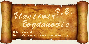 Vlastimir Bogdanović vizit kartica